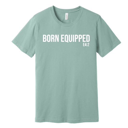 Born Equipped Signature Tee | Dusty Blue